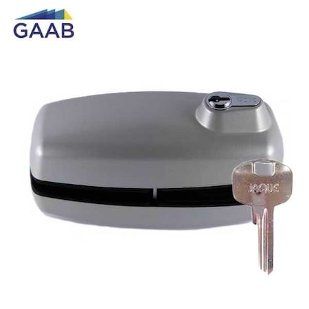 Gaab TEMPERED GLASS DOOR LOCK - ORDINARY KEY GREY GAB-T180-00